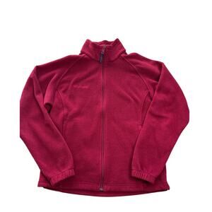 Columbia Sportswear Women's Size M Red Zipper Front Fleece Jacket 207-WL6114
